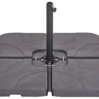 Socle de parasol noir carré 9 kg--Noir-Beliani