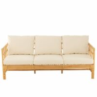Sofa 3 places en bois naturel 187x73x64cm-Bois-Beige-J-line