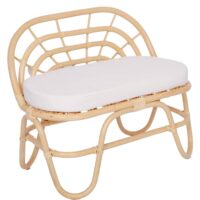 Sofa - canapé pour enfants en rotin naturel--Marron-Nordlys