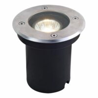 Spot encastrable dans le sol en inox gris-Inox-Gris-Lucande