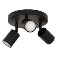 Spot plafond triple orientable métal noir 20 x 20-Métal-Noir-Home Maison