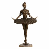 Statue danseuse a visser en métal cuivre-Métal-Cuivre-Interior's