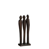 Statue décorative brun bois de manguier h35xl13xl7cm-Bois de Manguier-Marron-Mica Decorations