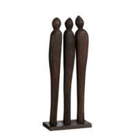 Statue décorative brun bois de manguier h46xl18xl7cm-Bois de Manguier-Marron-Mica Decorations