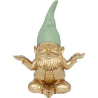Statuette nain zen doré h19--Doré-Kare Design