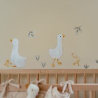 Stickers muraux petite oie blanc vert ocre 3x30x21cm--Multicolore-Little Dutch