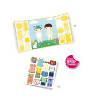 Stickers repositionnables les habits--Vert-Djeco