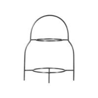 Support plat en acier inoxydable gris-Inox-Gris-house doctor