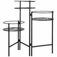 Support pour jardinières en fer forgé noir-Maisons du Monde