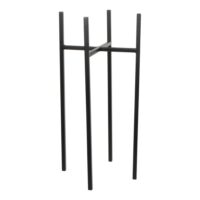 Support pour plantes noir fer h55xl24xl24cm--Noir-Mica Decorations