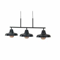Suspension 3 ampoules en métal noir STEBA métal noir 100x30x48cm-Métal-Noir-ebuy24