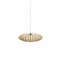 Suspension 50 cm effet bois brut-Bois-Beige-Atelier Loupiote