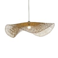 Suspension aérienne en bambou tressé 100cm--Marron-Now's Home