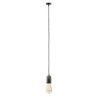 Suspension ampoule h. 100 cm noir--Noir-The Home Deco Factory