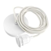 Suspension corde 1 cordon tissé coton blanc brillant 2.5m-Coton-Blanc-Hoopzi