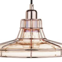 Suspension d’intérieur verre cuivré-Verre-Doré-Beliani