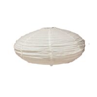 Suspension en lin ovale blanc 80X50cm-Lin-Blanc-Terracotta