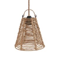 Suspension feuille de bananier marron 20x20x20cm--Beige-Bazar Bizar