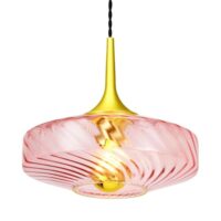 Suspension led verre diamètre 20cm rose-Verre-Rose-Elements Lighting