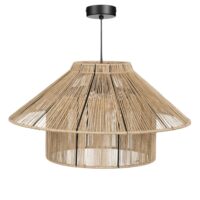 Suspension marron clair fer h28xl50xl50cm--Marron-Mica Decorations