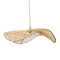Suspension rotin diamètre 75cm beige--Beige-Bazar Bizar