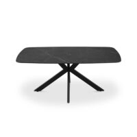 Table à manger 180x90x76 cm en pierre noire-Pierre-Noir-Rousseau