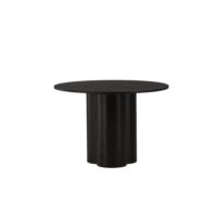 Table à manger 4 personnes ronde en bois - noir-Bois-Noir-Venture Home
