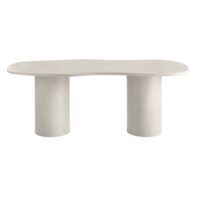 Table à manger 8/10 personnes 200 cm en béton enduit-Béton-Beige-Moloo