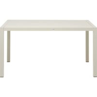 Table à manger de jardin 4 personnes en acier beige 140x80-Kare Design