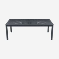 Table à manger de jardin extensible en aluminium - gris anthracite-Aluminium-Gris-Habitat