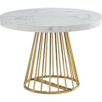 Table à manger effet bois blanc