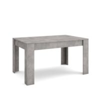 Table à manger effet bois ciment 140x90x76cm-Ciment-Gris-Skraut home