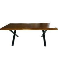 Table à manger faro 200x90cm - 10 personnes / manguier massif-Bois de Manguier-Beige-Weber industries
