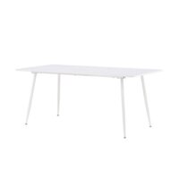 Table à manger moderne 180x90 cm SYMI blanc 90x180x75cm--Blanc-ebuy24