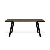 Table à manger noyer et noir H75--Noir-TEMAHOME