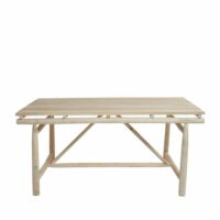 Table à manger rectangulaire en teck-Teck-Marron-Decoclico