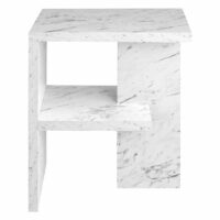 Table auxiliaire effet marbre blanc--Blanc-RNT by Really Nice Things