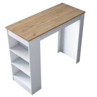 Table bar et repas 3 étagères en bois marron 120 cm-Bois-Marron-Hanah Home