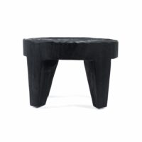 Table basse bois de suar noir 61x61x40cm-Bois-Noir-Bazar Bizar