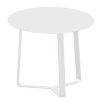 Table basse d'appoint blanche en aluminium-Aluminium-Blanc-Au jardin de Chloé