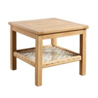 Table basse de jardin en teck 60 cm-Teck-Marron-Wanda Collection