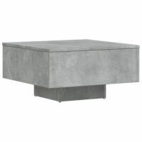 Table basse effet beton d'ingénierie gris béton 60x60x31