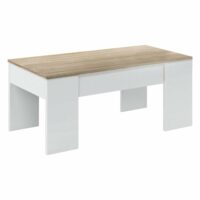 Table basse effet bois beige