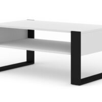 Table basse effet bois Blanc et Noir-Bois-Blanc-AKL FURNITURE
