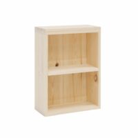 Table basse en bois de pin naturel 60x40cm-Bois de Pin-Beige-Decowood