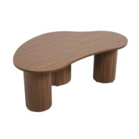Table basse en mdf décor mélaminé bois foncé-Bois-Marron-Oviala