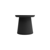 Table basse en polypropylène noir 50×46 cm-Polypropylène-Noir-Konte.Design