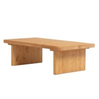 Table basse en sapin massif marron clair-Bois de Pin-Marron-Hannun