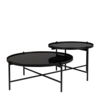 Table basse en verre noir-Verre-Noir-White label
