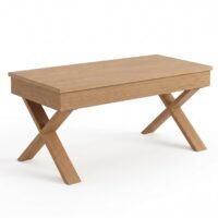Table basse relevable chêne naturel 110x60 cm-Chêne-Beige-Morfeo